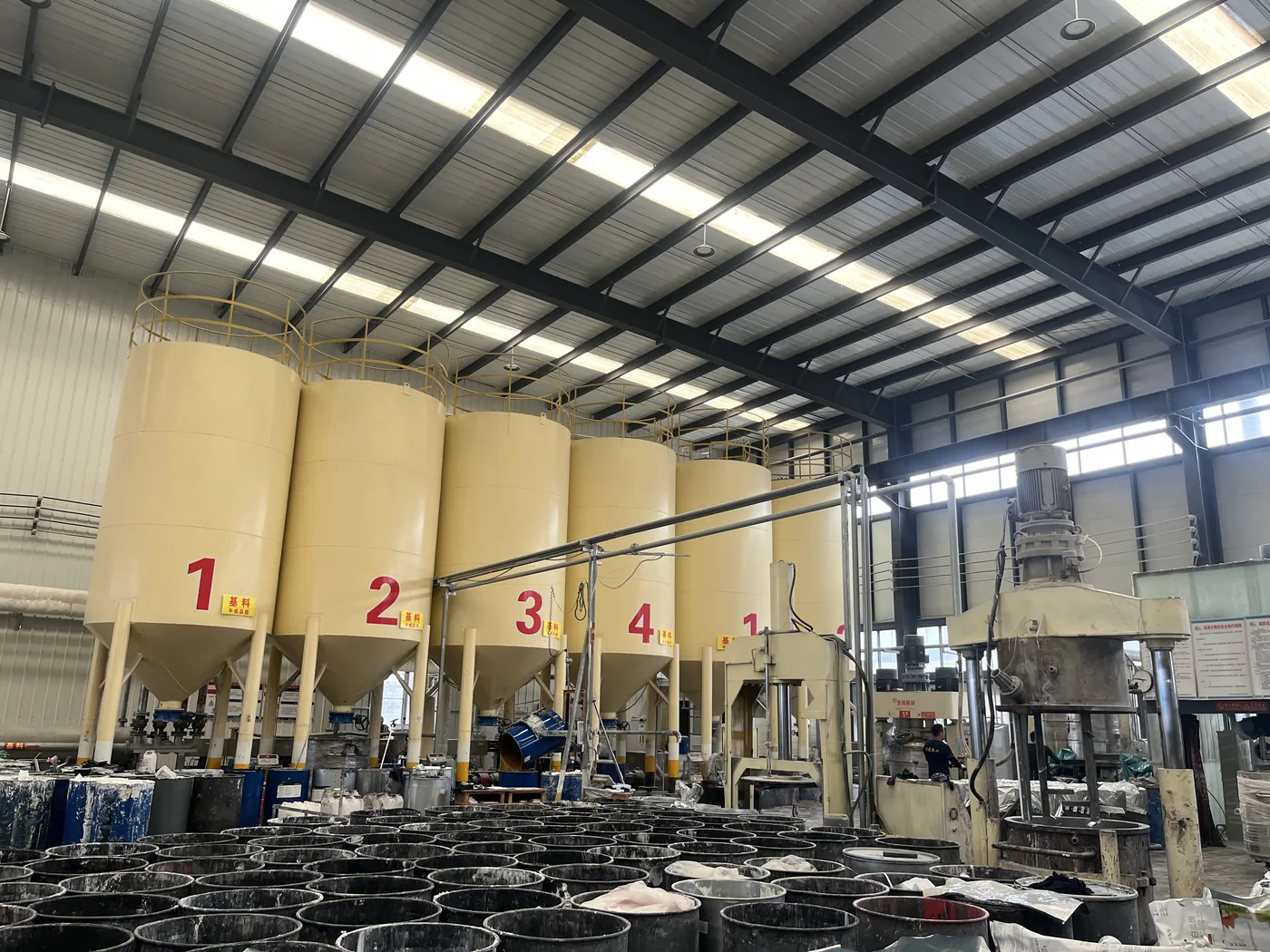 Morespring factory: raw-material blending