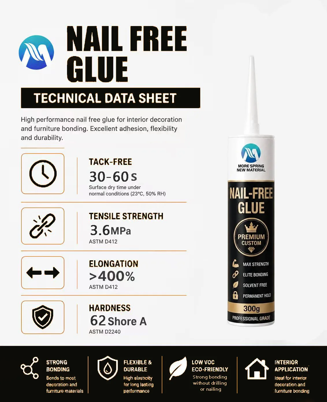 Premium Weather-Resistant Nail-Free Adhesive — image 4 of 4